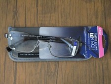 FOSTER GRANT Ti-TECH 2.50 DARK GUNMETAL FRAME READING GLASSES NEW