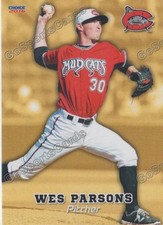 2016 Carolina MudCats Wes Parsons RC Rookie Braves