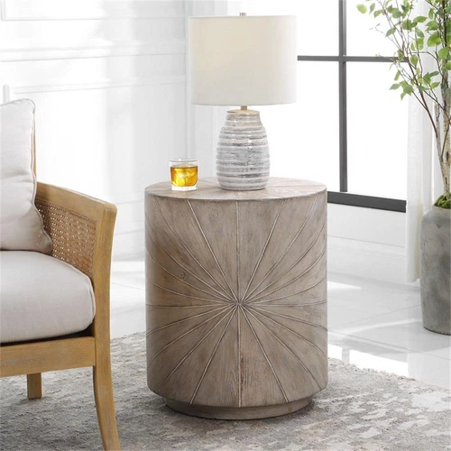 Uttermost Starshine Contemporary Firwood and MDF Side Table in Gray - Picture 2 of 6