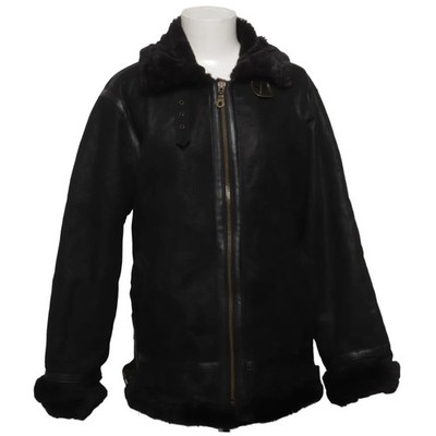 Isaco & Kawa, Shearling Jacke, Damen, Größe: 50, Schwarz, Leder, Einfarbig #w0X