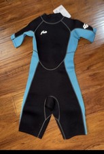 Women Shorty Wetsuit 2mm Pink Front Zip for Warm Water Comfort Size 4