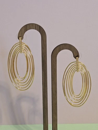NWOT Paj Bellezza Gold Statement Earrings - product listing photo