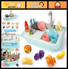 Color Changing Kitchen Sink Toys for Toddlers - Running Water Pretend Play Set