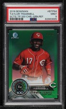2018 Bowman Scouts' Top 100 Green Refractor 43/99 Taylor Trammell PSA 9 0i1b