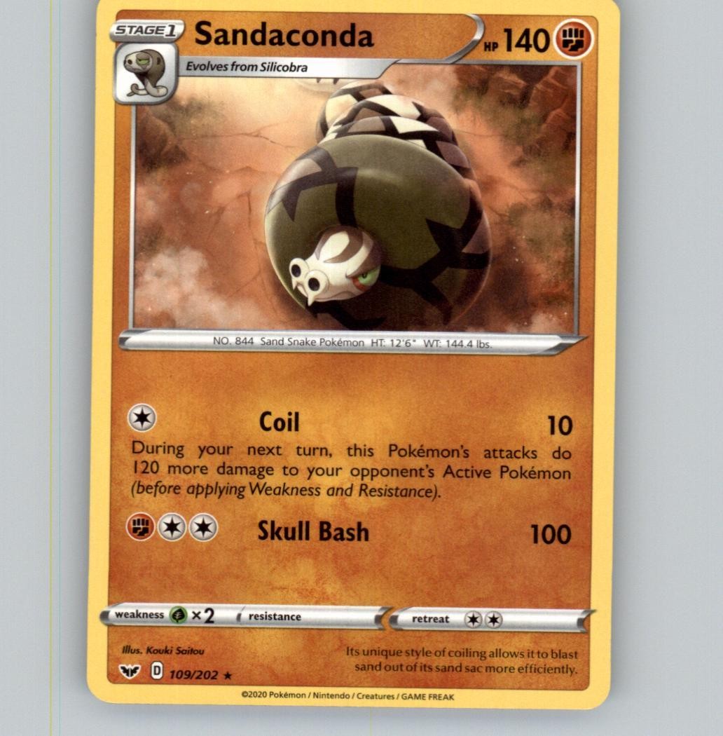 SWSH01: Sword & Shield Base Set #109/202 Sandaconda (109)