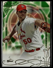 2015 Topps Tribute #68 Adam Wainwright Green #/99