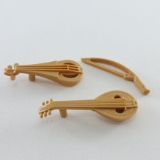 18820 Playmobil Lot de 3 Instruments de Musique Vintage Marron Clair 3390 3513 3