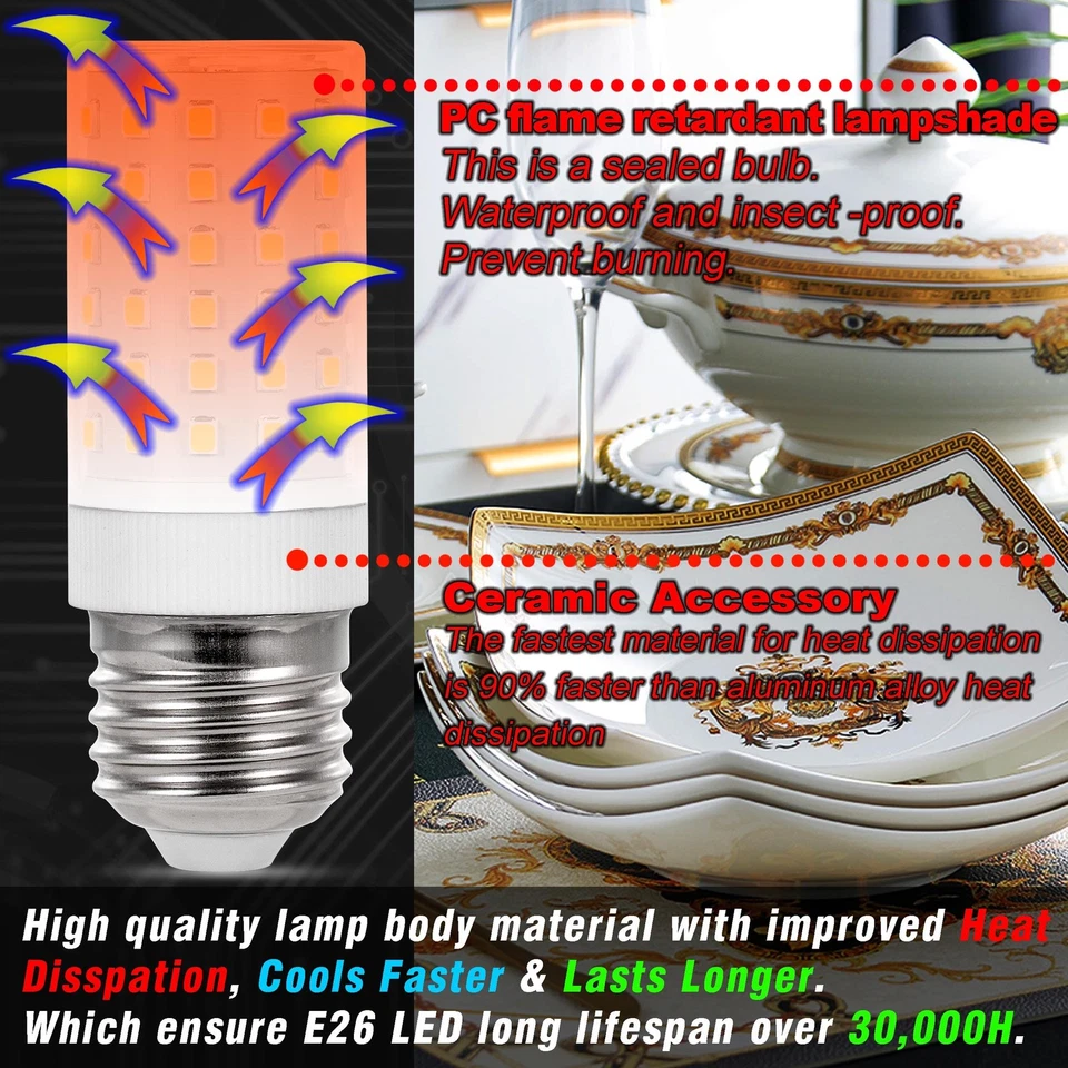 12 Volt 24V Low Voltage E26 Medium Screw Base LED Bulbs 6000K Daylight White 10W - Image 3 of 4