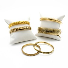 Antique Danecraft Gold Filled Engraved Hinge Bangle Bracelets Lot of 6 #M1399-1