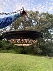 Vtg Quoizel Tiffany Style Belle Fleur Stained Glass Hanging Pendant Chandelier