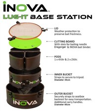INOVA Lug IT Base Station Tackle Bait Box Organiser Shore Sea Fishing RM tr48