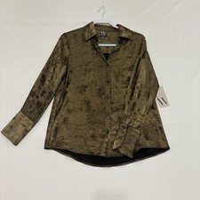 Worthington Button Down V Neck Blouse Womans ...