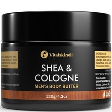 Shea Cologne Body Butter set 1 Ounce Scented Cream for Men 1 Pack