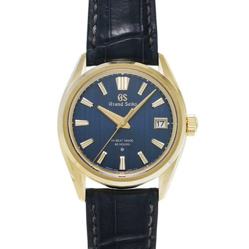 Grand Seiko Evolution 9 SLGH020 47mm Yellow Gold Blue Wristwat...