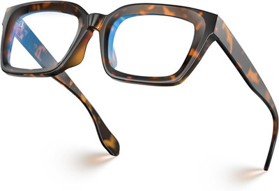Chunky Square Blue Light Blocking Glasses with anti Computer Glare for Working W