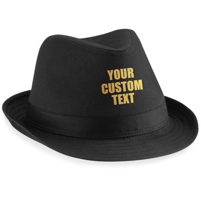 PERSONALISIERTE MÜTZE FEDORA KAPPE BELIEBIGER TEXT INDIVIDUELL PERSONALISIERT GEBURTSTAG PAPA GESCHENK TOP