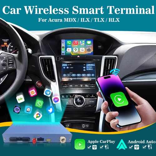 Wireless CarPlay Android Auto Decoder Adapter Retrofit For Acura ILX MDX RLX TLX