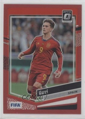 2023-24 Panini Donruss FIFA Optic Red Prizm 34/299 Gavi #55 1pc0