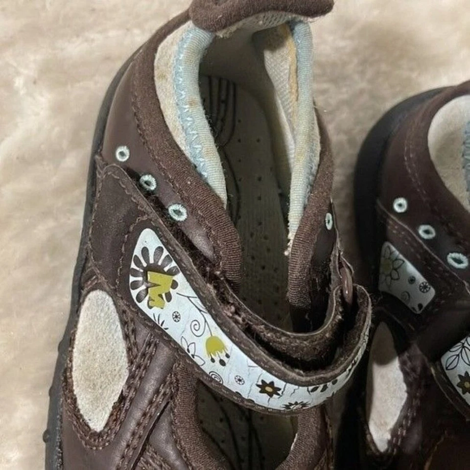 Merrell Infant Size 6 Pacific Jump Mary Jane Shoes Brown Blue - Image 2 of 4