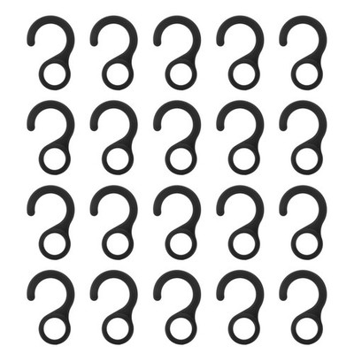  20 PCS Baldachinseilschnallen Zeltzubehörhaken Elastische Kordelhaken