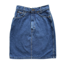 Chic Brand Vintage Denim Knee Length Skirt Sz Small/Medium, Med Wash