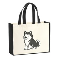 Jutetasche Alaskan Malamute Comic Mali Geschenkidee Alaskan Malamute Geschenk Pr