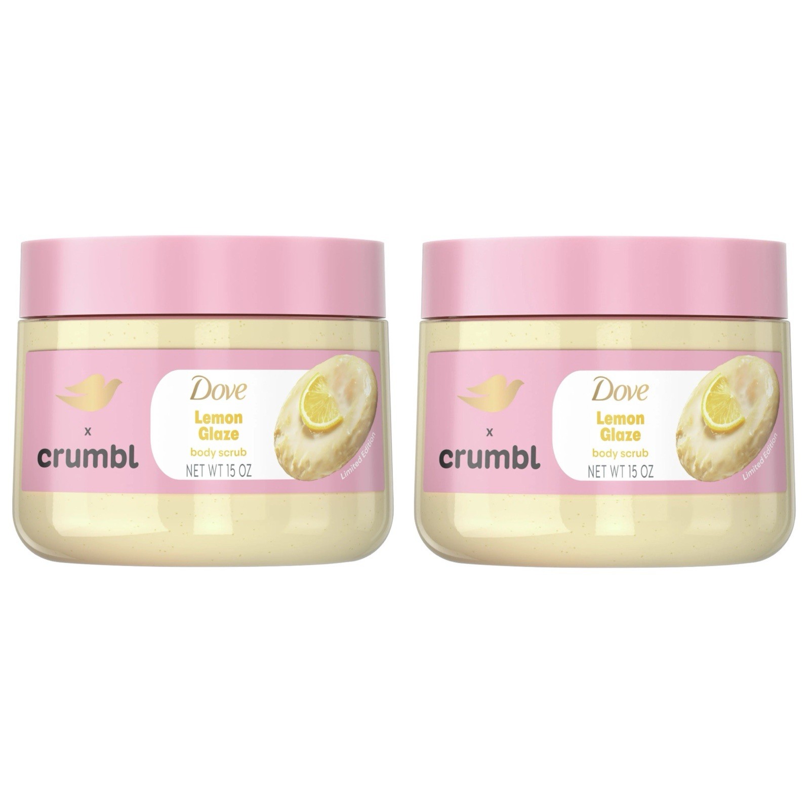 Dove x Crumbl Lemon Glaze Exfoliating Body Scrub 15oz Limited Edition