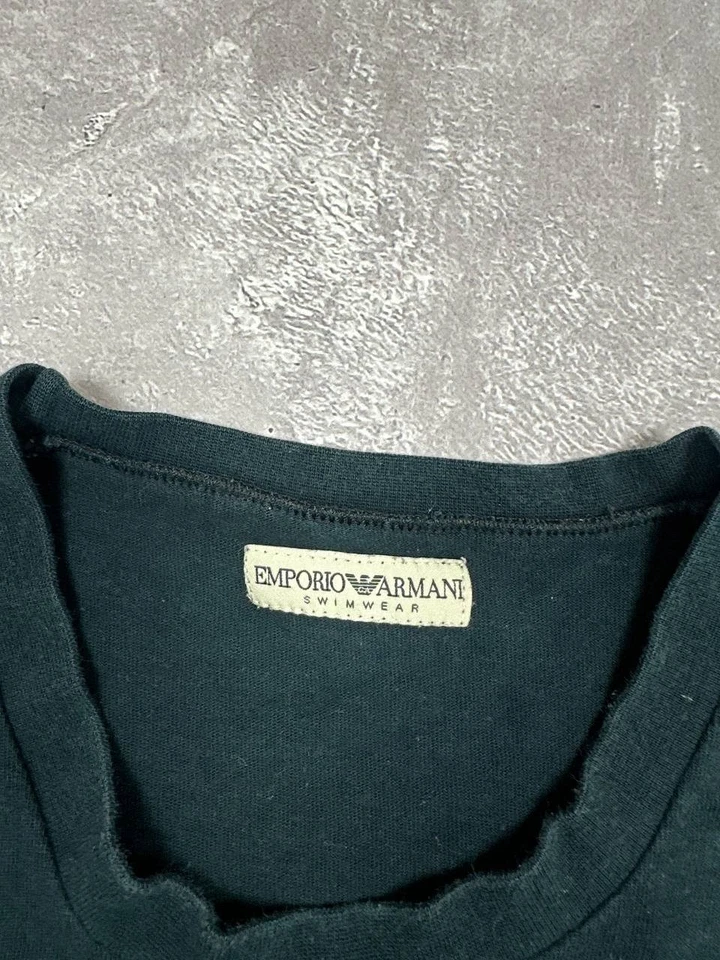 Emporio Armani Mens Black Logo Tank Top L Cotton Blend Sleeveless - Image 3 of 4