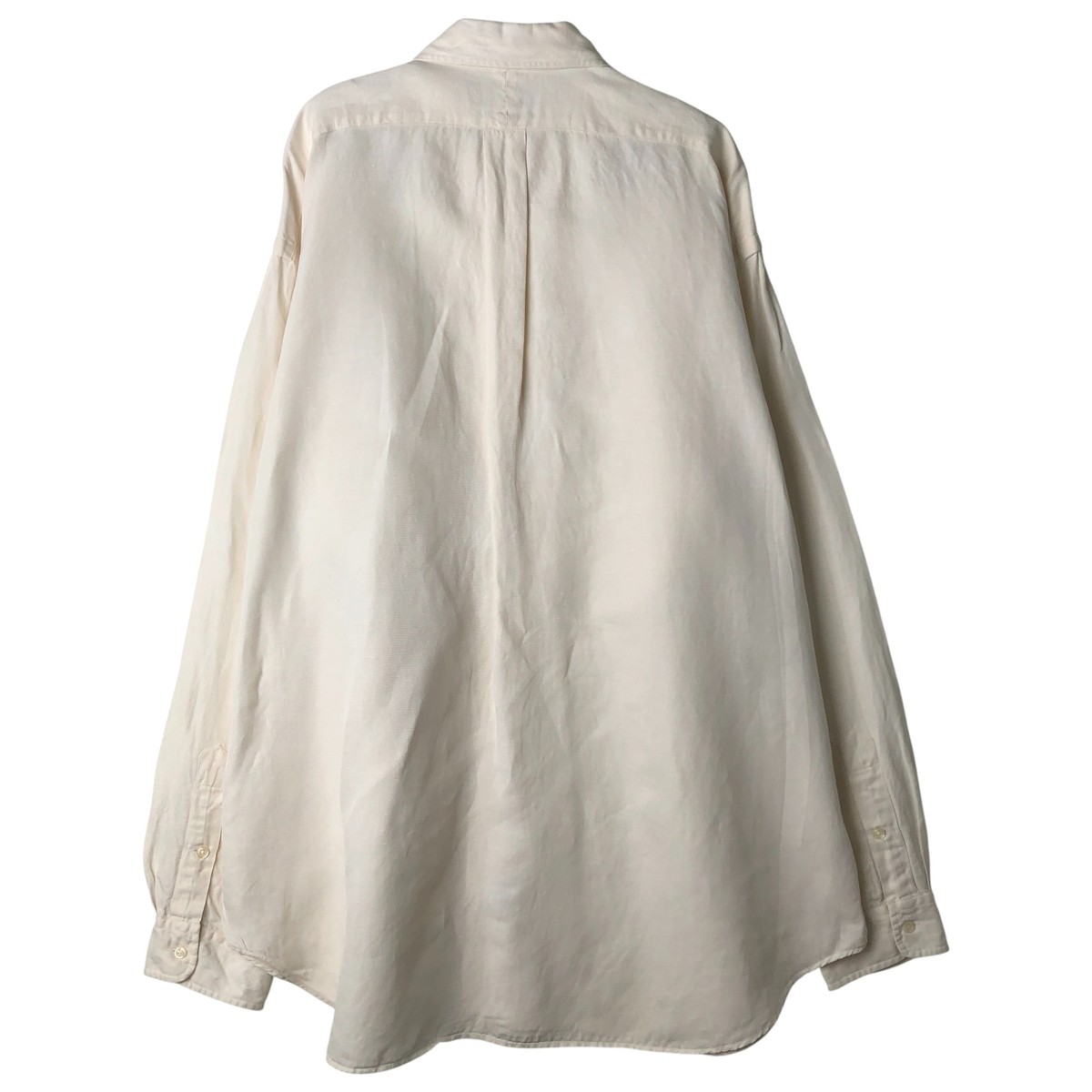 Used Ralph Lauren BLAKE long-sleeved linen button-down shirt men's size XXL thumbnail 2