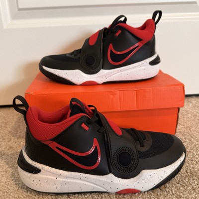 NIKE Kid's Team Hustle D 11 (GS) Sneakers Shoes DV8996-003 Black/Red Size 6Y