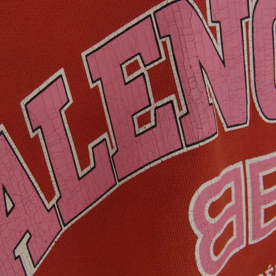 Felpa con cappuccio maglione BALENCIAGA 674986 TLVJ3 MAISON vestibilità ampia rossa usata LIFE 0