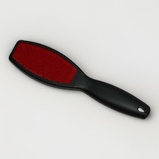 Double-Sided Lint Brush Black Handle Red Fabric Pet Hair Remover