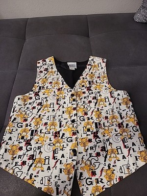 Vtg 1978 Garfield Vest OS 100% Cotton USA Made