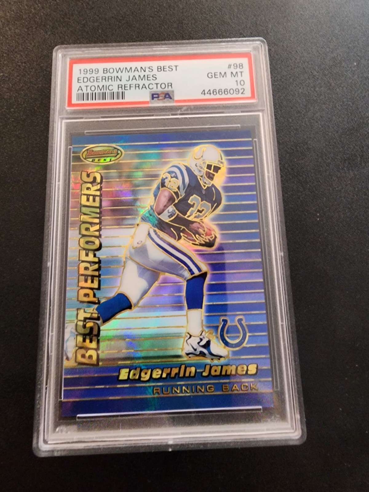 Edgerrin James Bowman's Best #98 Atomic Refractor