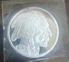 1 Troy oz Indian Buffalo .999 Fine Silver Round Sunshine Mint (#4)