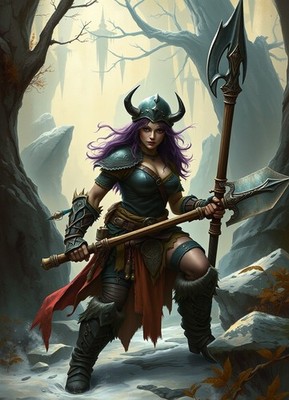 SEXY WARRIOR DUNGEONS DRAGONS BABE  4x6 Print  Fantasy Art 03262610