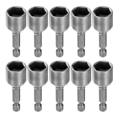 10Stk Mutter Fahrer Bohrer Bit 1/2 ''6-Punkt 1/4'' Hex Schaft Magnetische Mutter