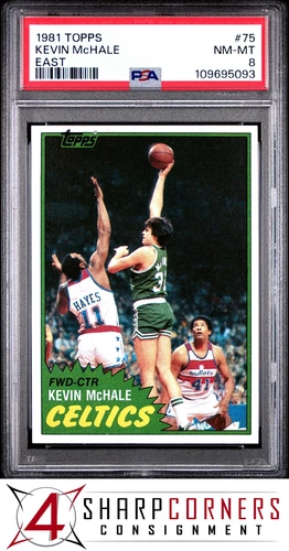1981 TOPPS EAST #75 KEVIN McHALE RC CELTICS HOF PSA 8