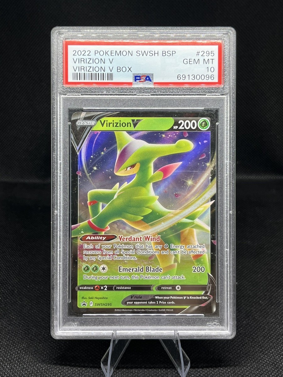 🔥POP 35🔥Pokémon Virizion V SWSH295 Sword & Shield Promo PSA 10