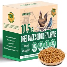 Black Soldier Fly Larvae Worms for Chickens, 10.5LB, 100 Natural Non-GMO BSF...