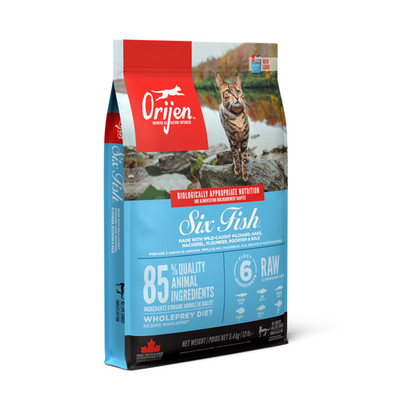 Orijen Six Fish Cat 5,4 kg Trockenfutter für Katzen