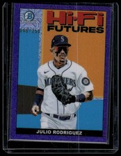 2022 Bowman #HIFI-4 Julio Rodriguez Hi-Fi Futures Mojo Purple Refractors #/250