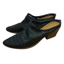 Universal Thread Kallie Woven Heeled Mules Black Shoes Women s Sz 10 US / 41 EU