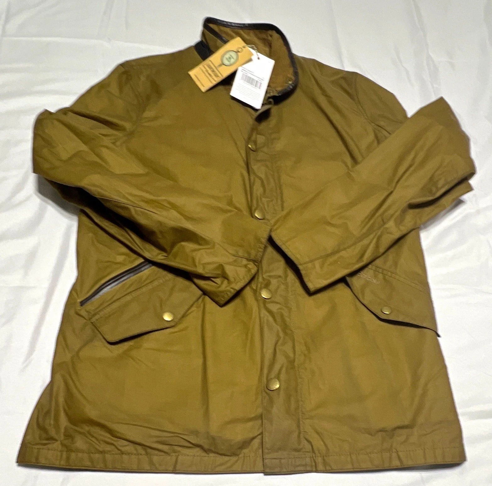 Barbour Lightweight Prestbury Waxed Cotton Jacket Men’s M Brown MWX1466SN31 - product detail image 1