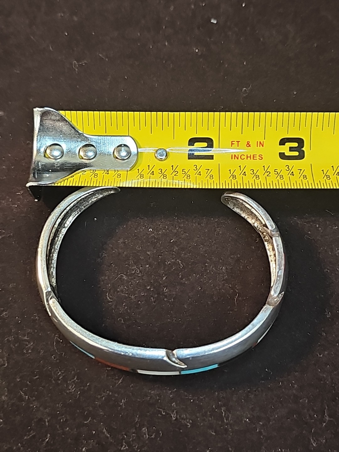 True Native Signed Eagle Feather Sterling Stone C… - image 6