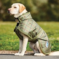 WeatherBeeta Parka Deluxe 1200D Dog Coat - Olive Plaid