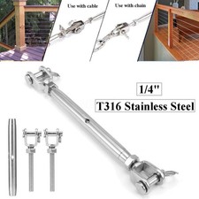 Stainless Steel Closed Body Turnbuckle Jaw Wire Rope Fork Rigging Screw