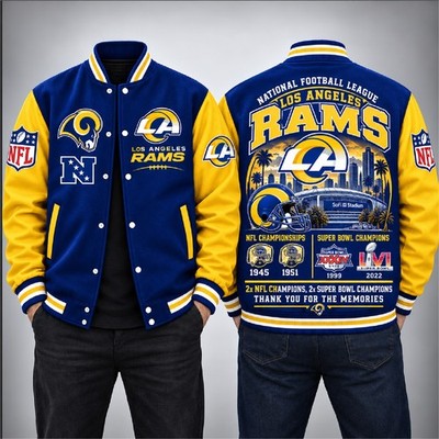 Los Angeles Rams Football Baseball Jacket