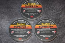 Lot of 3 Scotch Super 33 Vinyl Electrical Tape: 3/4 in. x 66 ft. NEW,3M
