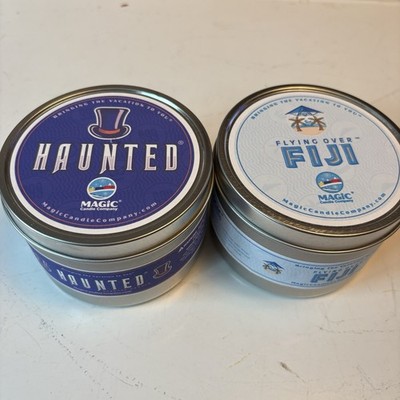 The Magic Candle Company PAIR CANDLES  Haunted & Flying Over Fiji BRAND NEW